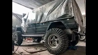 САМОДЕЛЬНЫЙ ГЕЛЕНДВАГЕН  ДЛЯ ОФФРОУДА. УСТАНОВКА ПОРТАЛЬНЫХ МОСТОВ.
