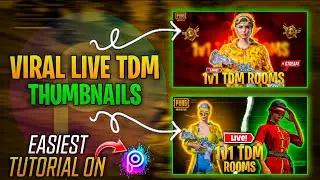 1v1 Live Tdm Room Thumbnail | 1v1 Thumbnail Tutorial | Pubg Thumbnail Tutorial