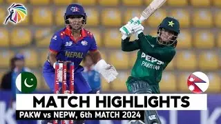 Pakistan women Vs Nepal women | ACC Women Aisa Cup 2024 | PAK W VS NEP W Match Highlights | PCB