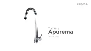 Apurema - Torneira para Cozinha - Prata Escovado - Pingoo.Casa [HTC0135]