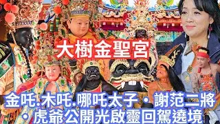 巷仔媽沒有降乩真可惜•不過師姐親自持香恭迎聖駕依然端莊優雅•高雄大樹水安金聖宮金吒.木吒.哪吒太子•謝范二將•虎爺公 往 台南新營太子宮開光啟靈暨謁祖請火回駕遶境~過境大樹久堂慈后宮•大樹城隍廟停駕