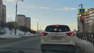 Мурманск, поездка по улице 