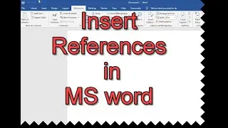 How to add references in ms word