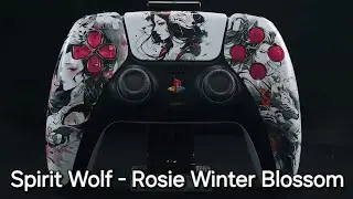 Custom PS5 Controller #4 (Girl Spirt Wolf - The Rosie Winter Blossom) - Links to parts in comments