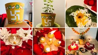 Tulasi pot painting// ksheerabdi dwadasi //tulasi puja//usiri deepam//Telugu vlogs in USA