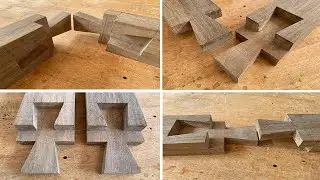 Wood Joinery - Dovetail halving - wood Corner Joint Technique