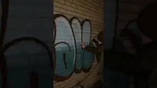 Throw up graffiti night roofrop bombing