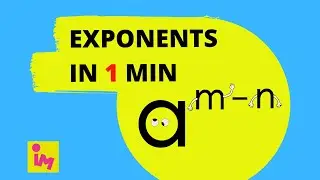 Exponents in 1 minute | Exponent Laws | IntoMath