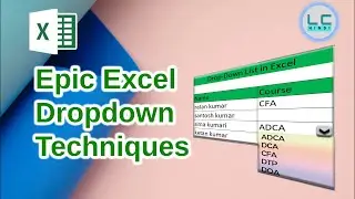 Excel Drop-Down List, #LCH, Learn Computer in Hindi Excel Tutorial