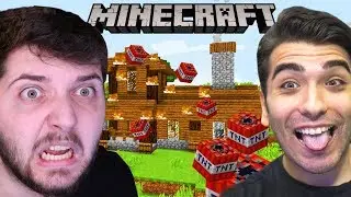 MİNECRAFT'ta BATURAY'ın EVİNİ PATLATTIM *çok sinirlendi
