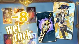 Accurate damage with the blessed claymore | Wet Rock deck Genshin Impact TCG