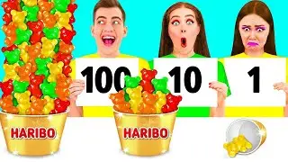 100 खाद्य परतें चुनौती | मजेदार भोजन की स्थिति PaRaRa Challenge