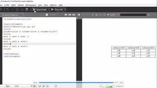 LaTex Basics - Easily insert Table (Part 1) - Tutorial #4