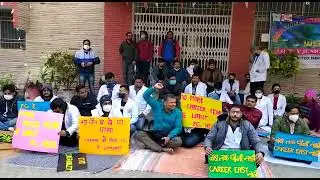 Protest in Bihar College of physiotherapy & Occupational therapy For PG (PMCH Campus)