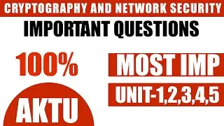 Cryptography and Network security important questions aktu 2026 | aktu most imp