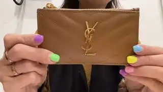 Saint Laurent| Cassandre Matelasse Zipped Card Case| Chloe Dang