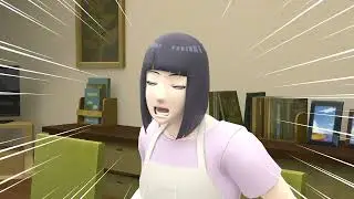 【blender】Hinata is satisfied(burp animation)
