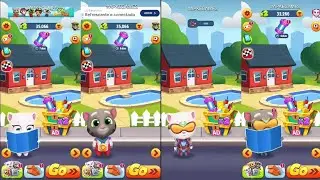 Talking Tom Gold Run Champion Tom vs Gymnast Angela vs Hyper Tom vs Cyber Angela vs Roy Raccoon