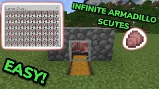 EASIEST 1.21 AUTOMATIC ARMADILLO SCUTE FARM TUTORIAL in Minecraft Bedrock (MCPE/Xbox/PS/Switch/PC)