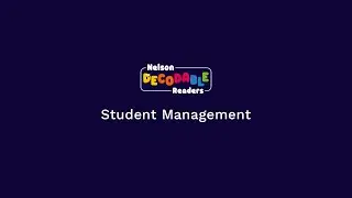 Nelson Decodable Readers Digital - Student Management