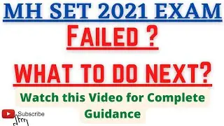mh set result 2021 |  Failed in MH-SET 2021, Open this Video