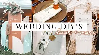 DIY WEDDING DECOR | Affordable, Budget Friendly, On-Trend Signage, Seating Chart, Stationary + MORE