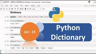 Python Tutorial - 13 | Dictionary in Python | Python Dictionary Tutorial | Python for Beginners