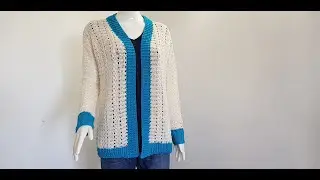 How to Crochet Cardigan PART 1
