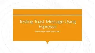 How to test toast message using Android Espresso
