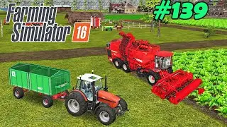 FS 16. Timelapse # 139. Sugar beet and wheat harvest. Digging potatoes.