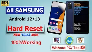 Finally 2024 Hard Reset New Trick  All Samsung  Hard Reset || Android 12/13 Pattern/Pin Unlock 2024