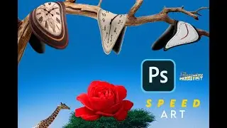 Dali Inspired Landscape // Adobe Photoshop | Speed Art #dali #speedart #photoshop