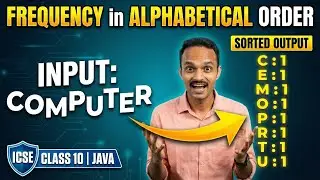 frequency of each letter of sentence in alphabetical order | java icse | computer application
