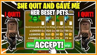 SHE QUIT SABER SIMULATOR and GAVE ME HER BEST PETS! They're *SUPER OP!* OVER 100,000 MULTIPLIER!