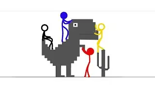 Stickman And Dinosaur