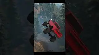 Rediculous Cliff Jump! |  Ends with Big Crash! | Snowrunner |