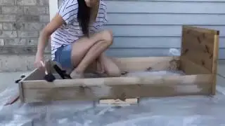 DIY Rustic Brown Toddler Bed