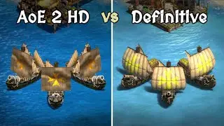 Age of Empires 2 - Standard Ships Graphics Comparison | HD vs Definitive Edition