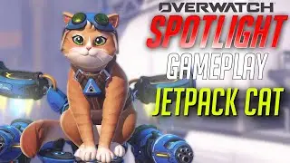 KarQ plays NEW HERO Jetpack Cat | Overwatch Spotlight