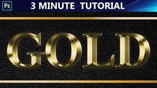 2 Minute Trick in Photoshop - Gold Text, Gold Typography Design