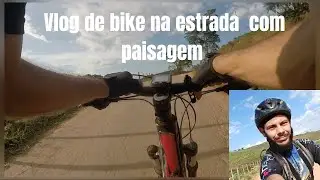 vlog de bike na estrada com paisagem #vlog #pedalando