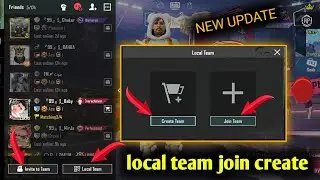 how to Pubg/BGMI Local Team | Create Team And Join Team | Generate Code | Enter Code
