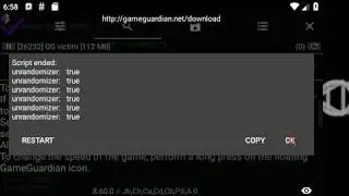 Sample script with unrandomizer - GameGuardian
