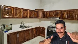 Cocina integral de parota! PUERTA! WOODWORKING!!!!