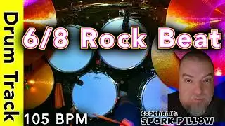 6/8 Rock Drum Track: Exploring Syncopated Hi-Hat Patterns @ 105 BPM