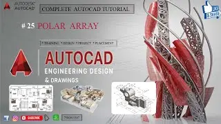 AUTOCAD TUTORIAL || Lecture-25 Polar Array In Autocad 