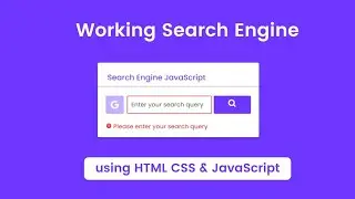 Working Search Engine using JavaScript