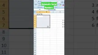 Automatic serial number in Excel 