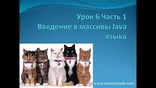 Урок 6. Часть 1. Введение в массивы Java языка.