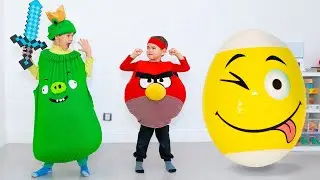Erik and Gleb play Angry Birds